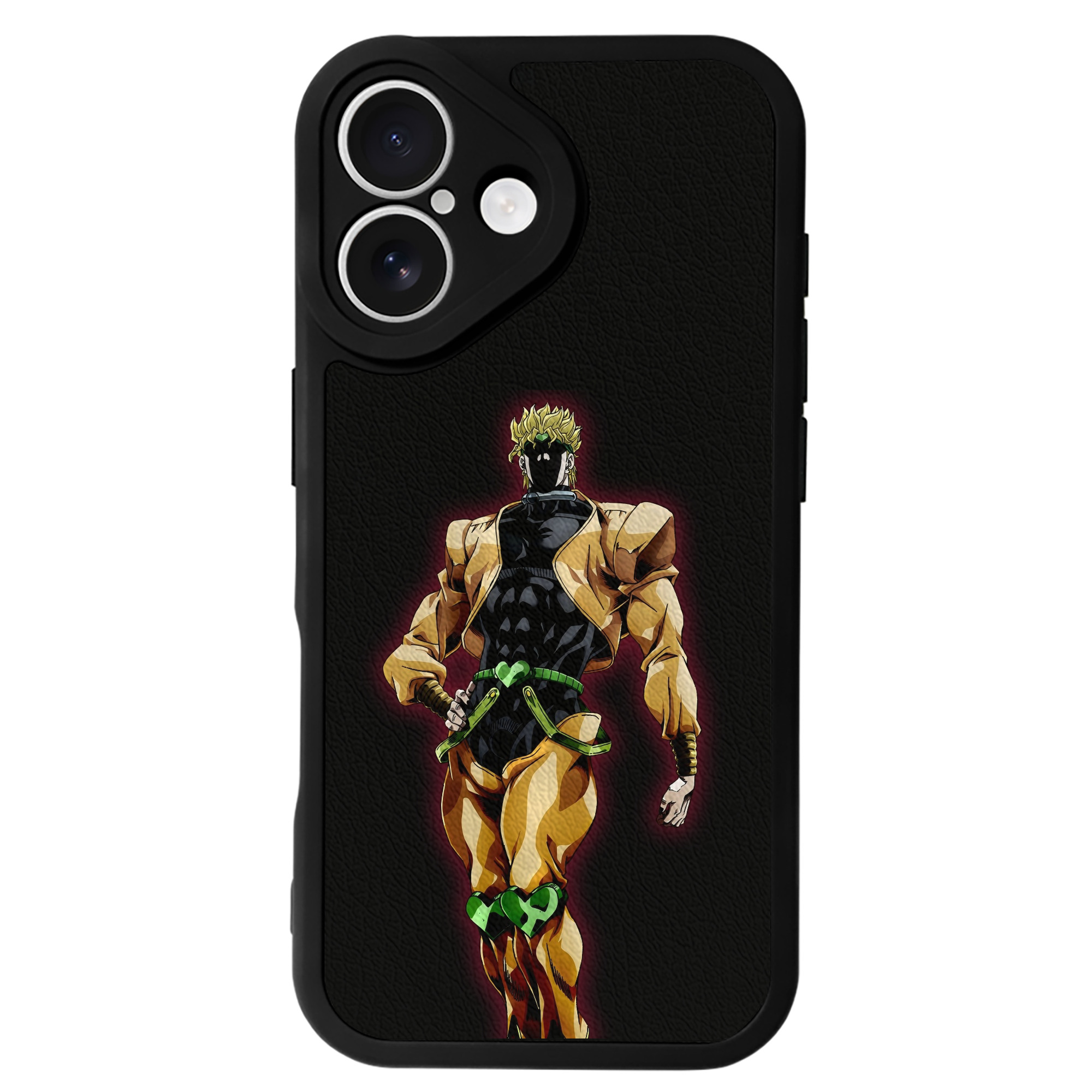 （画像用） ジョジョの奇妙な冒険 ディオ?ブランドー JoJo's Bizarre Adventure Dio Brando 【iPhone 16シリーズ対応】シリコンスマホケース（レザー調） 材質：シリコン